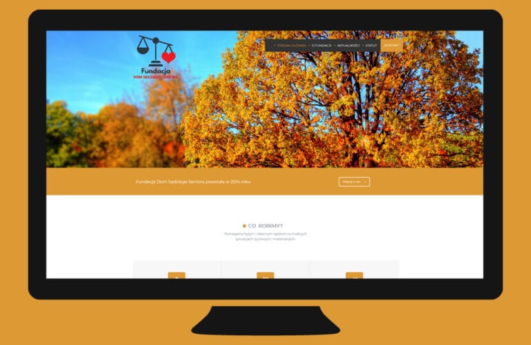 Tworzenie stron WWW dla firm 3 Strona internetowa Fundacji Dom Sędziego Seniora