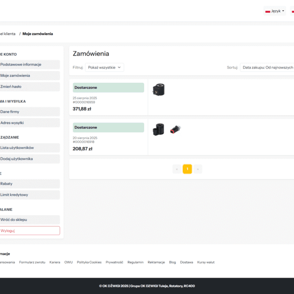 dzwigi.net.pl - Panel użytkownika