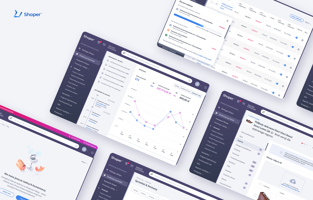 panel shoper ze statystykami