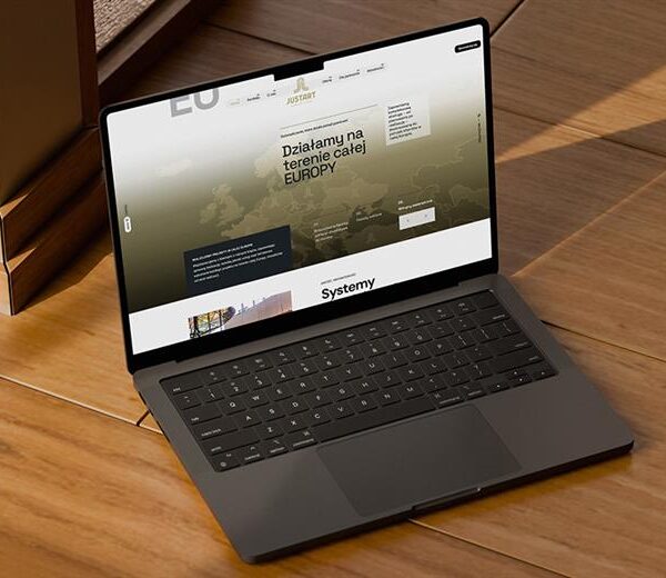 Mockup i wizualizacja strony justart.pl