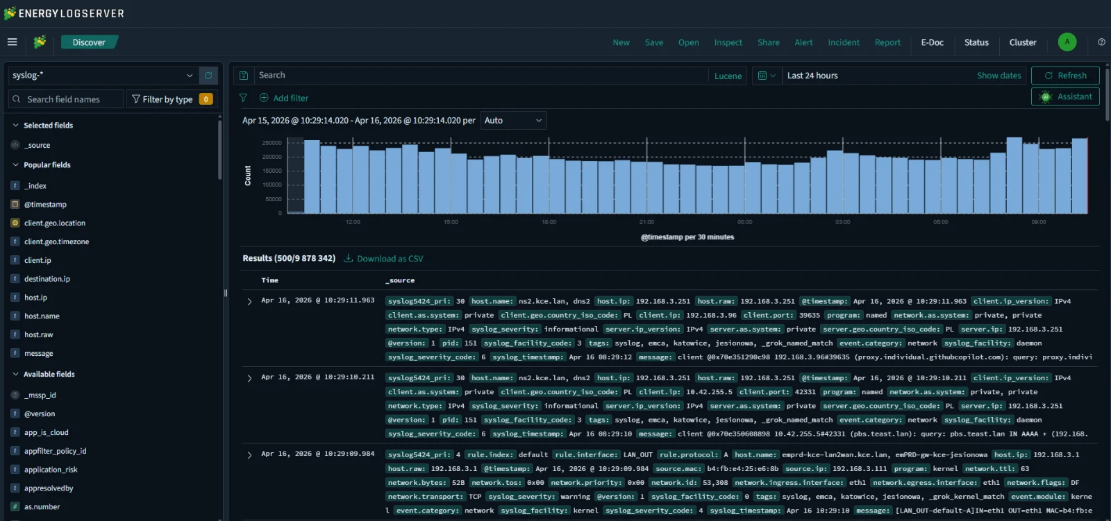 Energy Logserver 4 Energy Logserver – wyszukiwanie i przegląd logów w nowej wersji konsoli