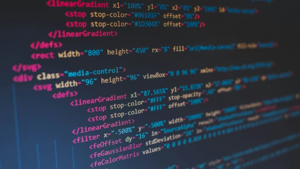 SEO dla software house 5 Kod HTML strony na ekranie — techniczne SEO strony software house’u